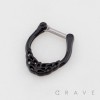LOTUS LEAF PATTERNED HOOP SEPTUM CLICKER